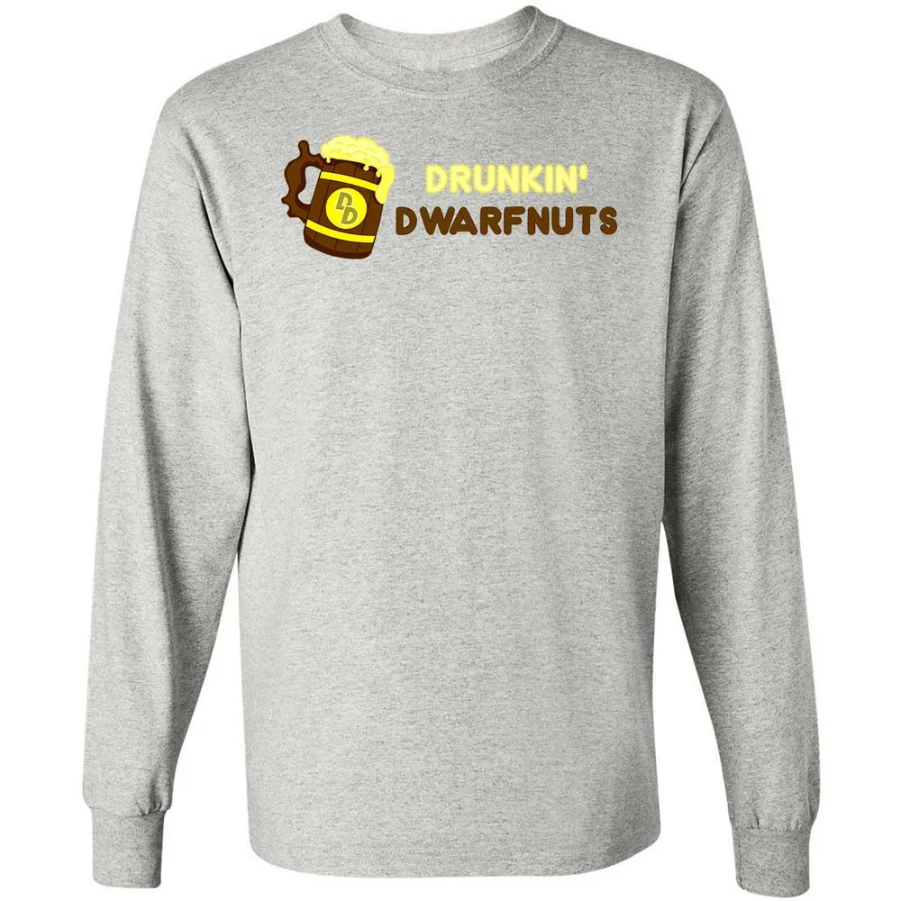 Drunkin' Dwartnuts Long Sleeve T-Shirt - Ash - 7