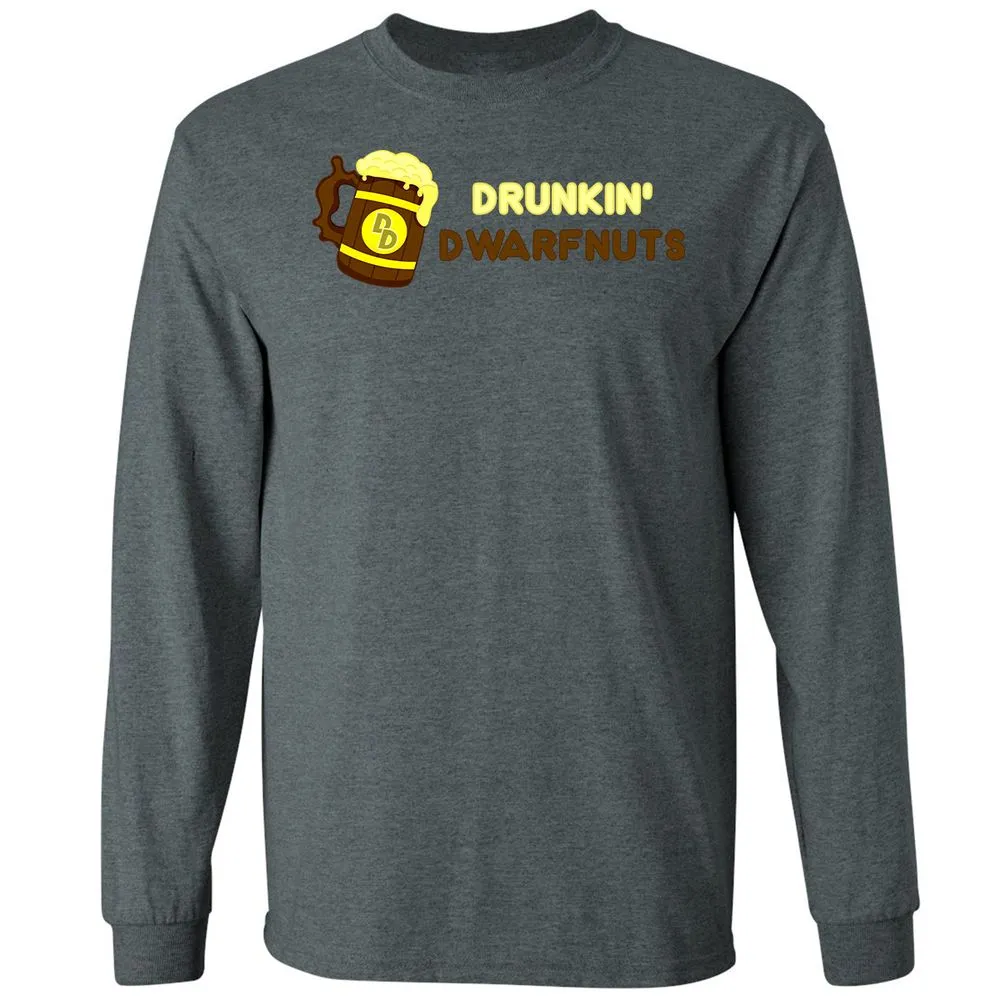 Drunkin' Dwartnuts Long Sleeve T-Shirt - Dark Heather - 15