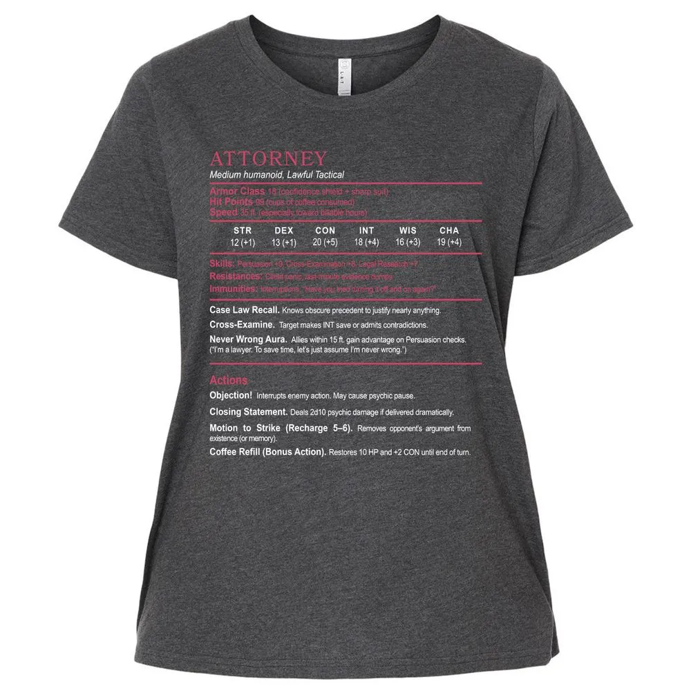 Attorney Ladies Curvy Jersey - Vintage Smoke - 4