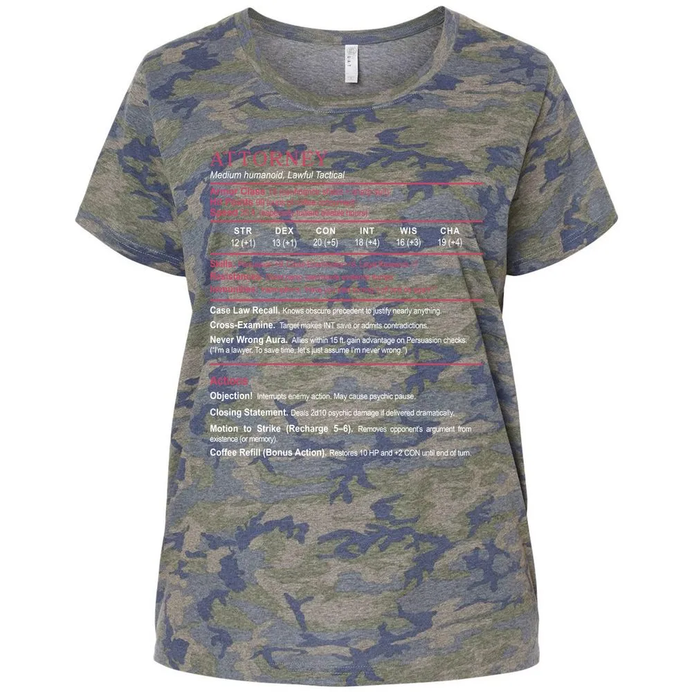 Attorney Ladies Curvy Jersey - Vintage Camo - 5