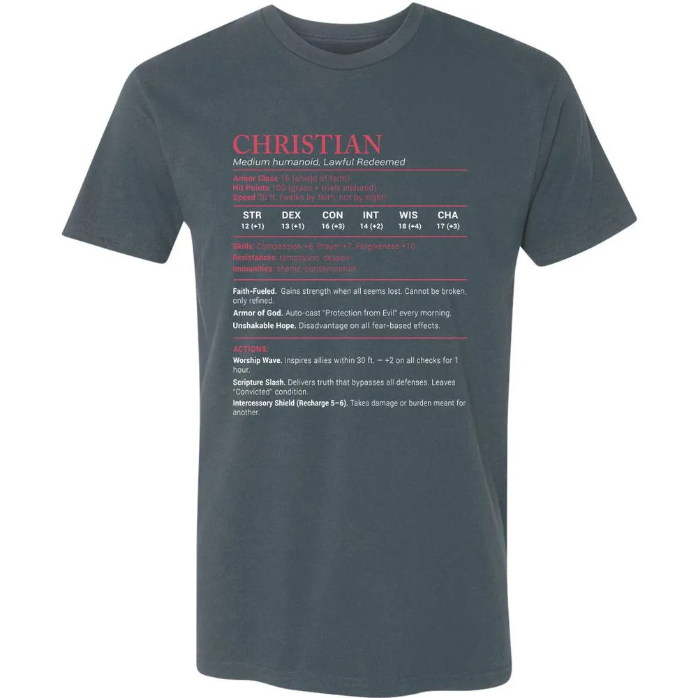 Christian Stats Premium Unisex T-Shirt - Indigo - 15