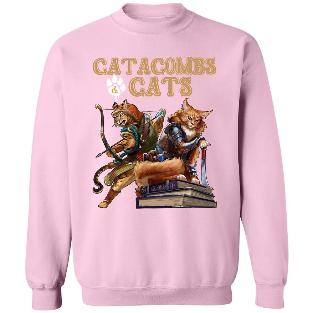 Catacombs & Cats Classic Unisex Sweatshirt - Light Pink - 3