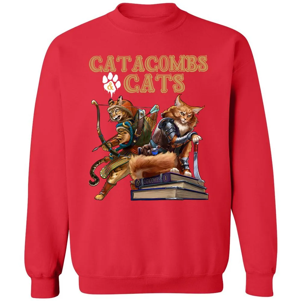 Catacombs & Cats Classic Unisex Sweatshirt - Red - 5