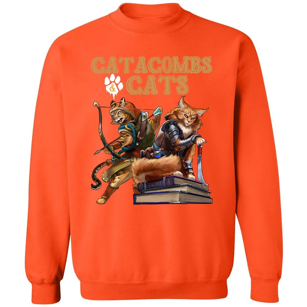 Catacombs & Cats Classic Unisex Sweatshirt - Orange - 10
