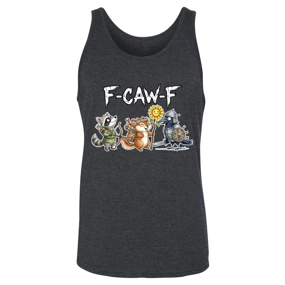 F-CAW-F Adventuring party Unisex Jersey Tank - Dark Grey Heather - 6