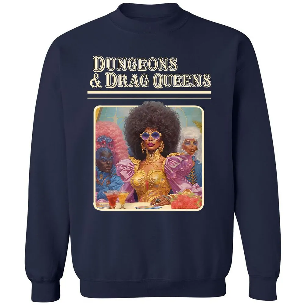Dungeons & Drag Queens Classic Unisex Sweatshirt - Navy - 2