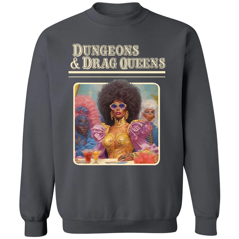 Dungeons & Drag Queens Classic Unisex Sweatshirt - Charcoal - 7