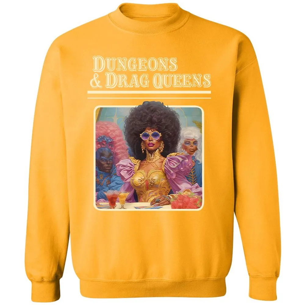 Dungeons & Drag Queens Classic Unisex Sweatshirt - Gold - 11