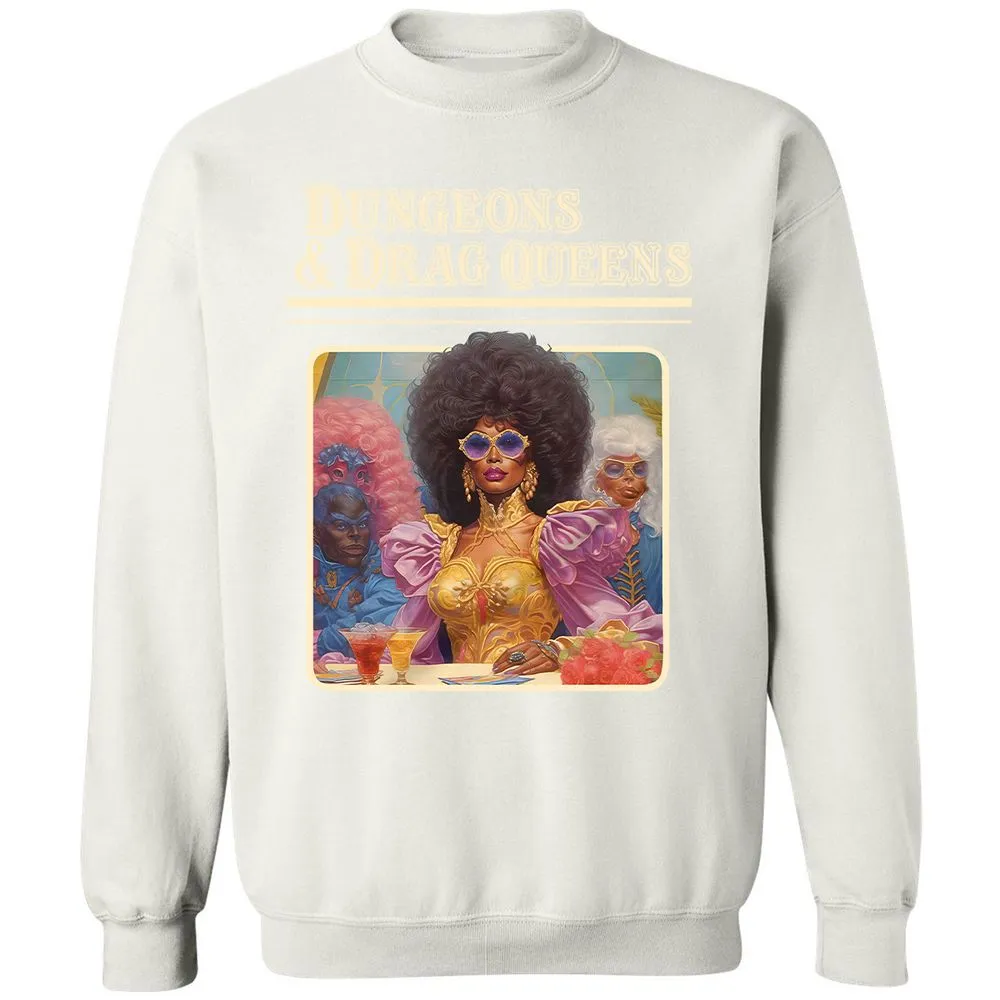 Dungeons & Drag Queens Classic Unisex Sweatshirt - White - 12