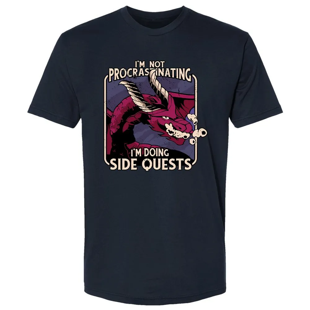 Doing Side Quests Premium Unisex T-Shirt - Midnight Navy - 2
