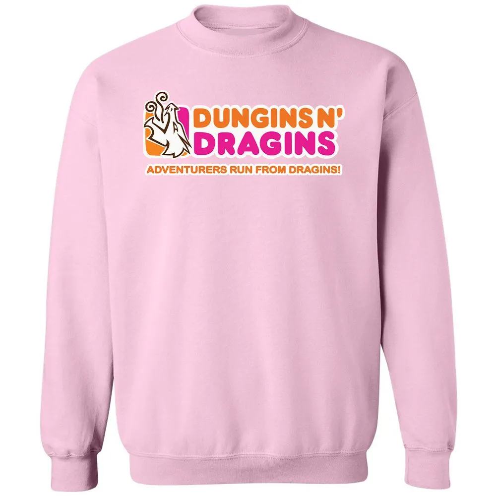 Dungins & Dragins Classic Unisex Sweatshirt - Light Pink - 3