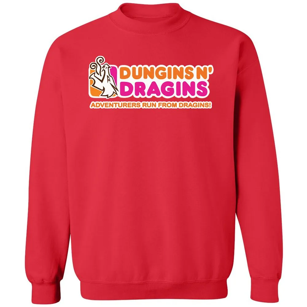 Dungins & Dragins Classic Unisex Sweatshirt - Red - 5