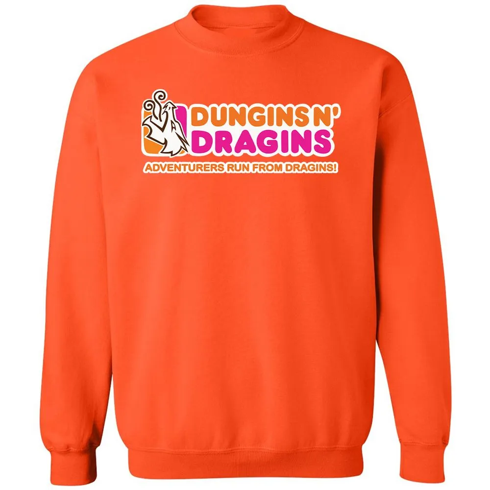 Dungins & Dragins Classic Unisex Sweatshirt - Orange - 10