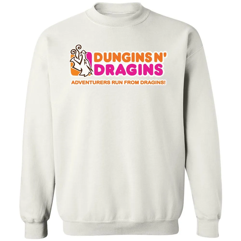 Dungins & Dragins Classic Unisex Sweatshirt - White - 12