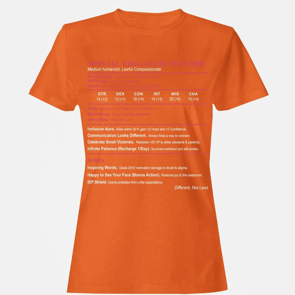 Special Education Teacher Women's T-Shirt - Orange - 11