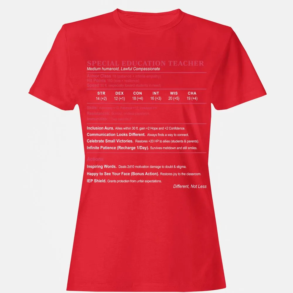 Special Education Teacher Women's T-Shirt - Red - 13