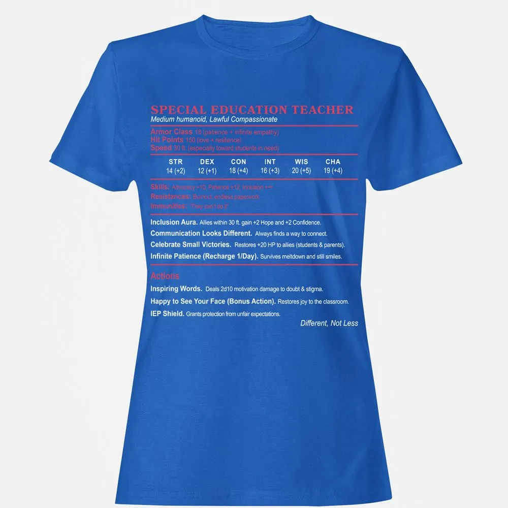 Special Education Teacher Women's T-Shirt - Royal - 14