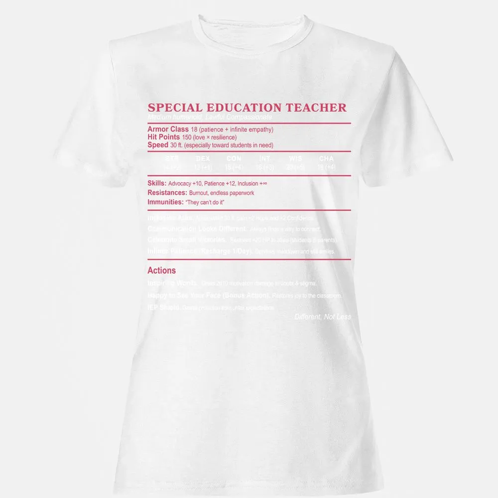 Special Education Teacher Women's T-Shirt - White - 16