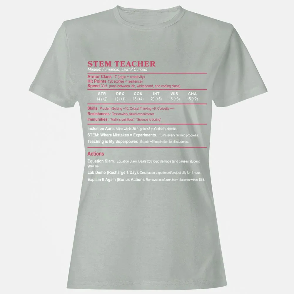 STEM TEACHER Women's T-Shirt - Ash - 2