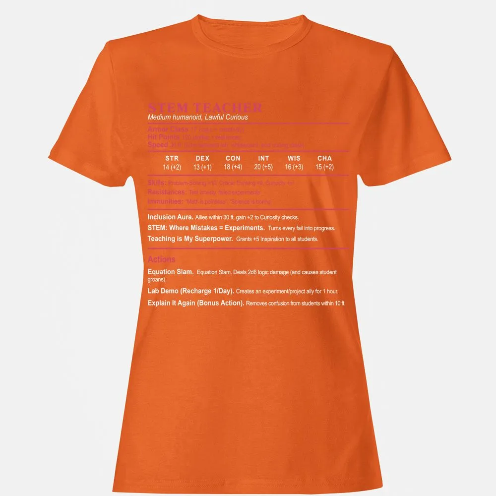 STEM TEACHER Women's T-Shirt - Orange - 11