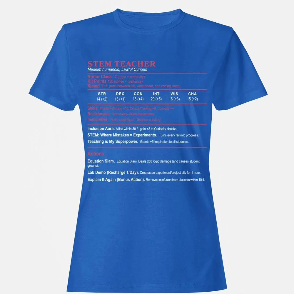 STEM TEACHER Women's T-Shirt - Royal - 14