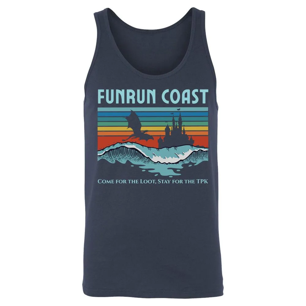 FUNRUN COAST Unisex Jersey Tank - Navy - 2