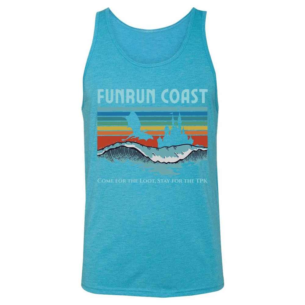 FUNRUN COAST Unisex Jersey Tank - Aqua Triblend - 3