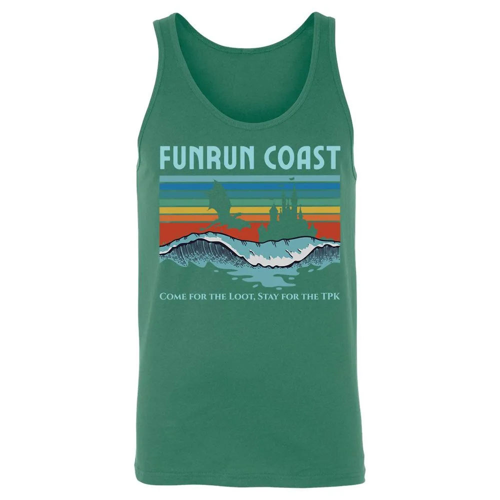 FUNRUN COAST Unisex Jersey Tank - Kelly - 9