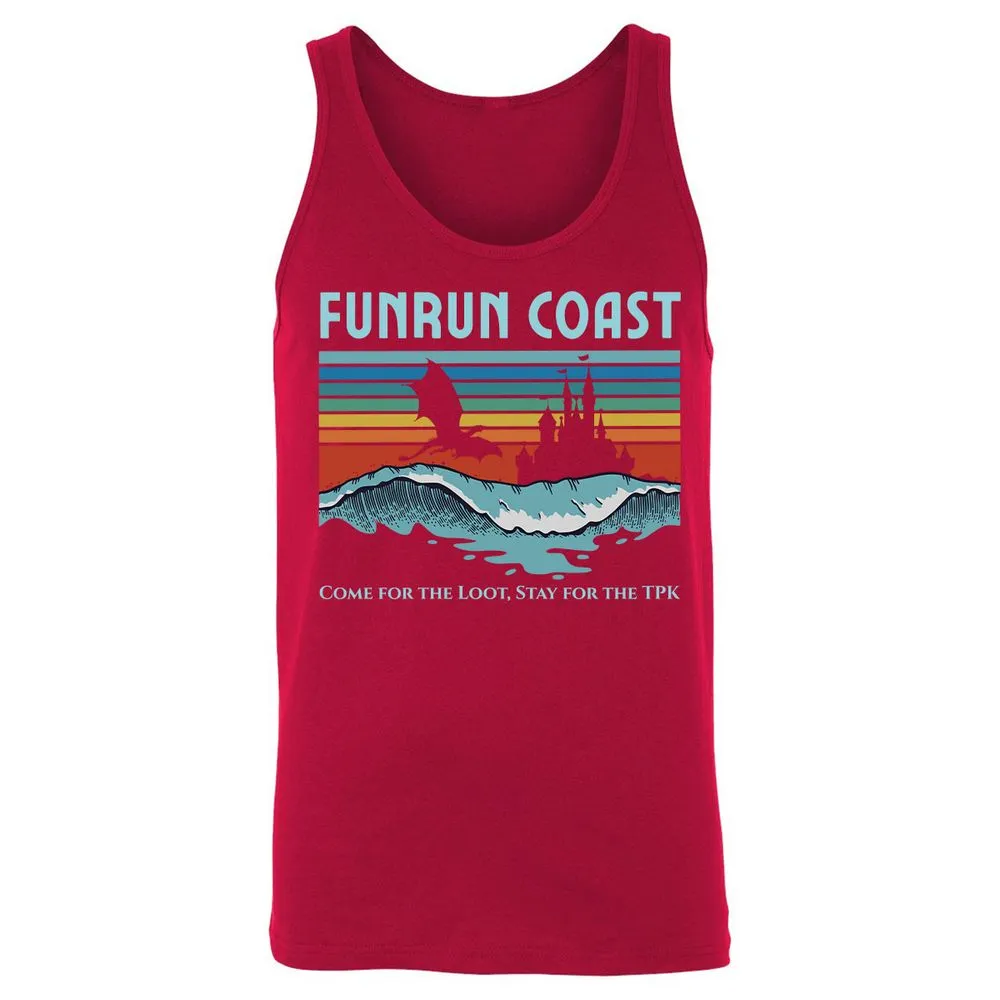 FUNRUN COAST Unisex Jersey Tank - Red - 11