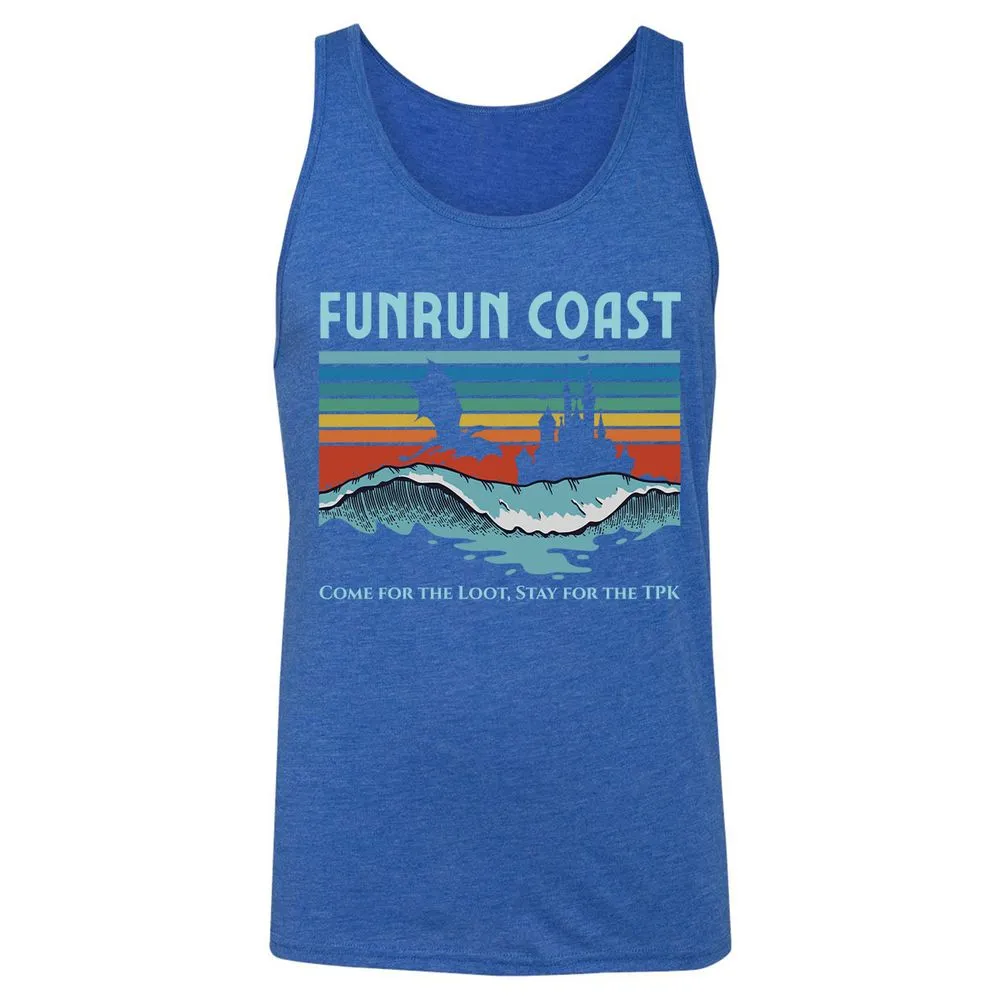 FUNRUN COAST Unisex Jersey Tank - True Royal Triblend - 12