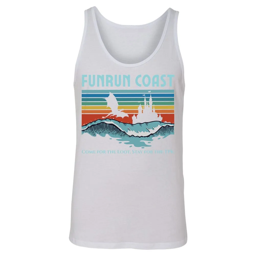 FUNRUN COAST Unisex Jersey Tank - White - 14