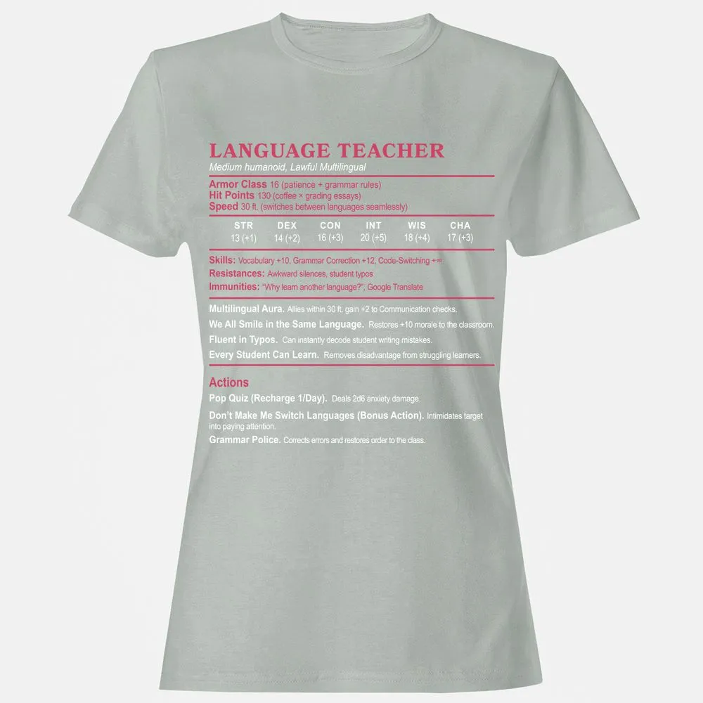 Language Teacher Women's T-Shirt - Ash - 2