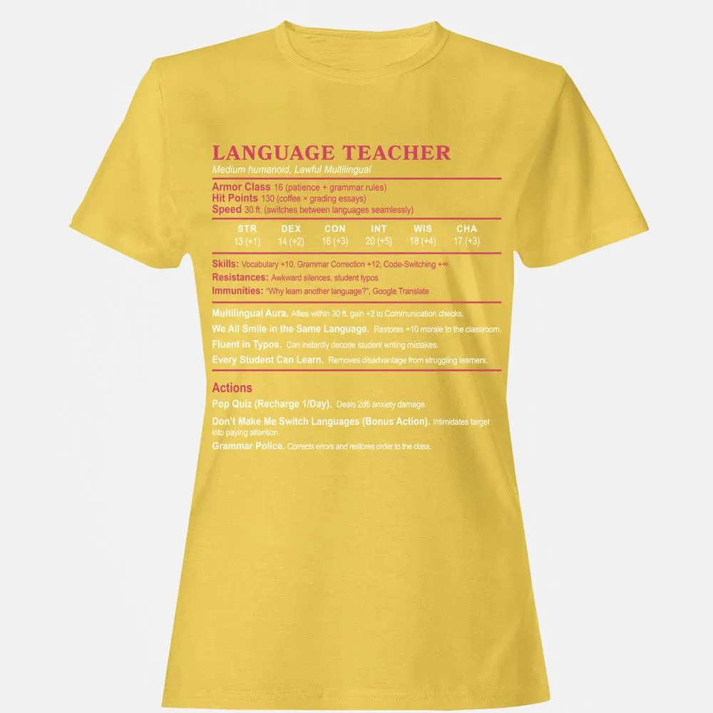 Language Teacher Women's T-Shirt - Daisy - 4
