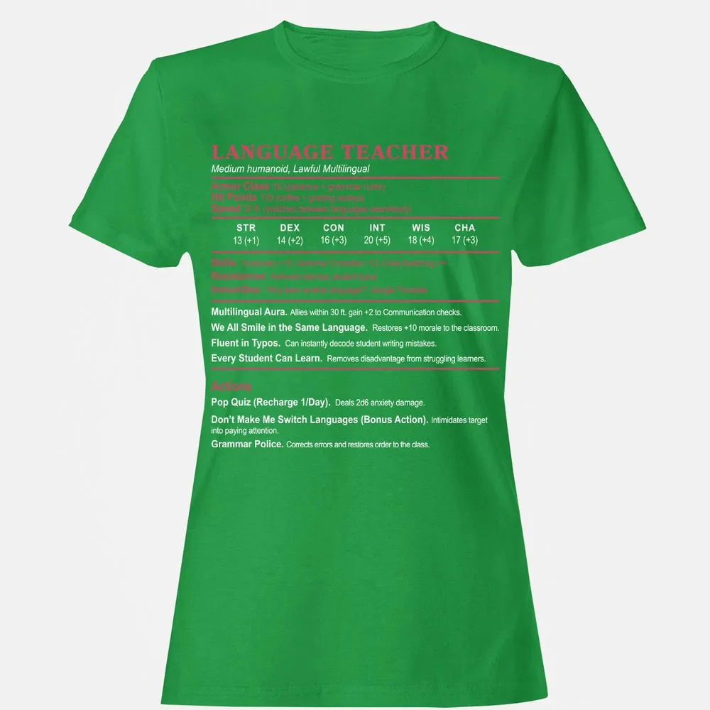 Language Teacher Women's T-Shirt - Irish Green - 7