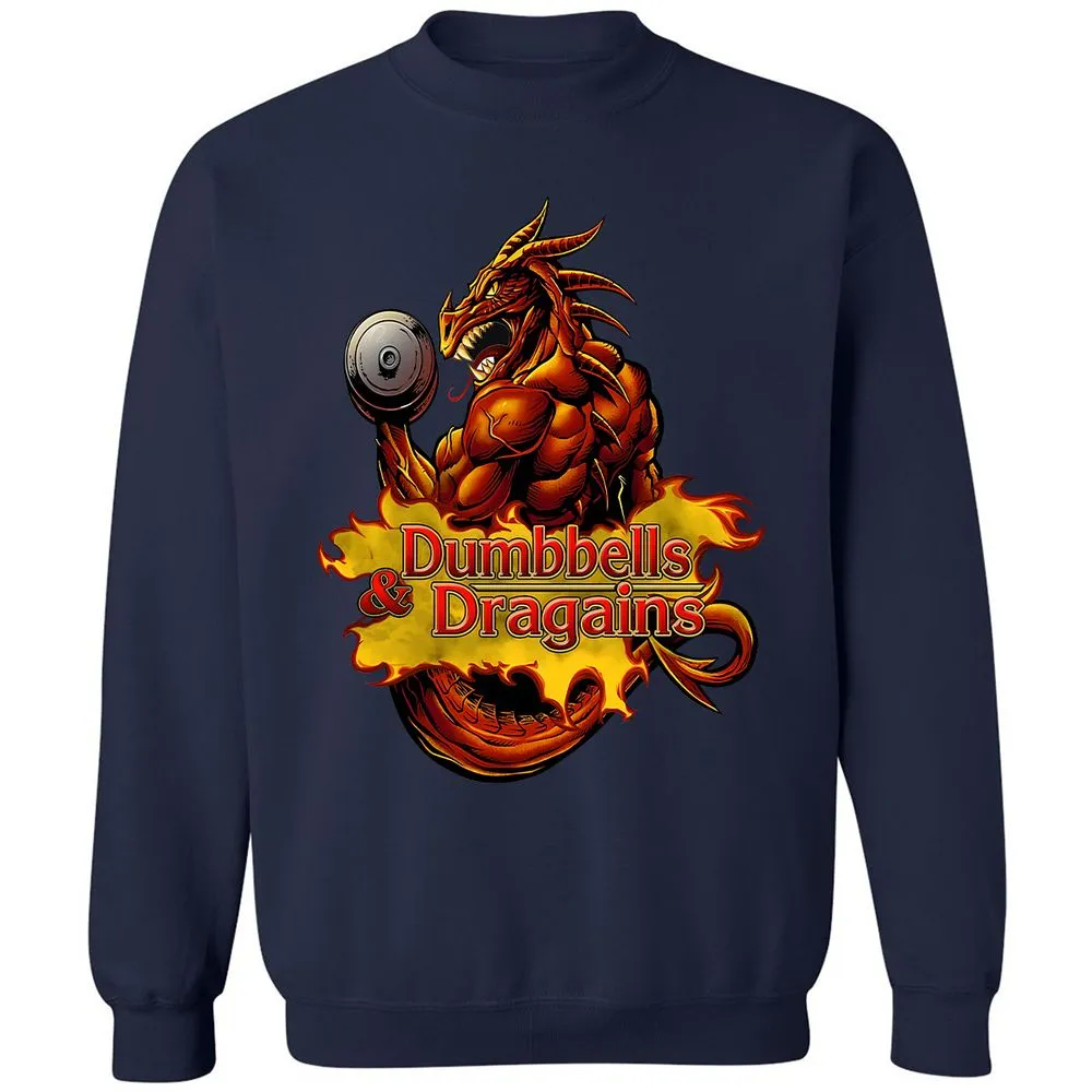 Dumbbells & Dragains Classic Unisex Sweatshirt - Navy - 2
