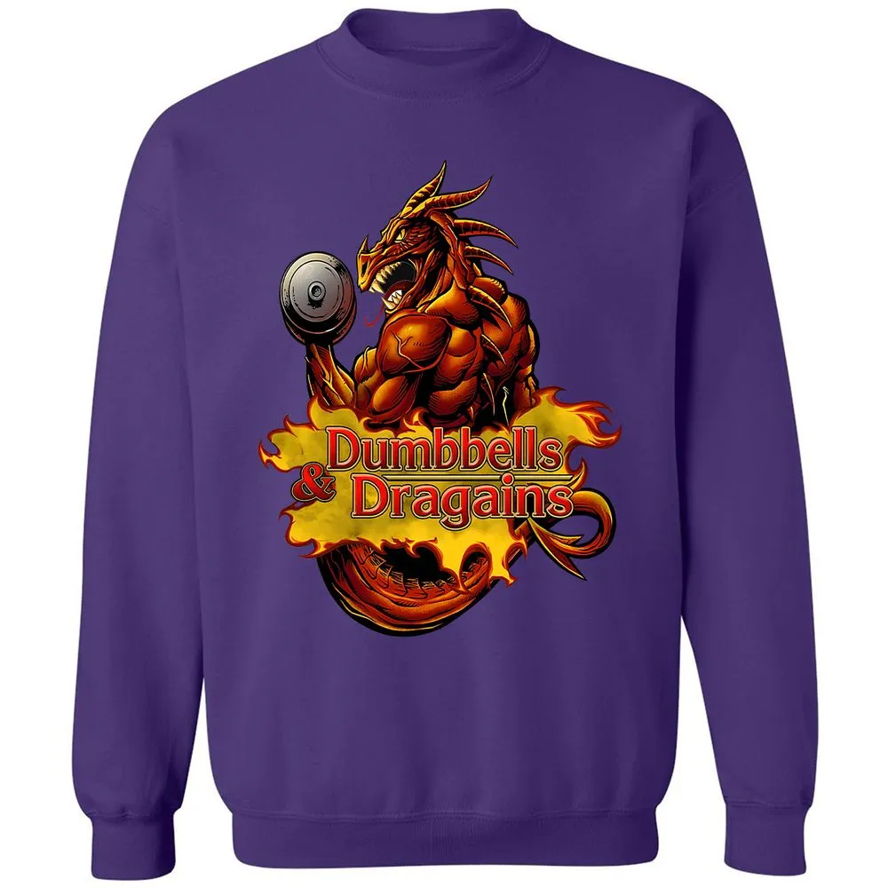 Dumbbells & Dragains Classic Unisex Sweatshirt - Purple - 6