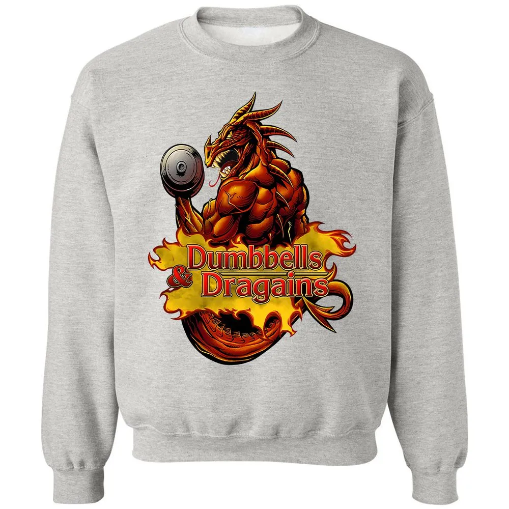 Dumbbells & Dragains Classic Unisex Sweatshirt - Ash - 8