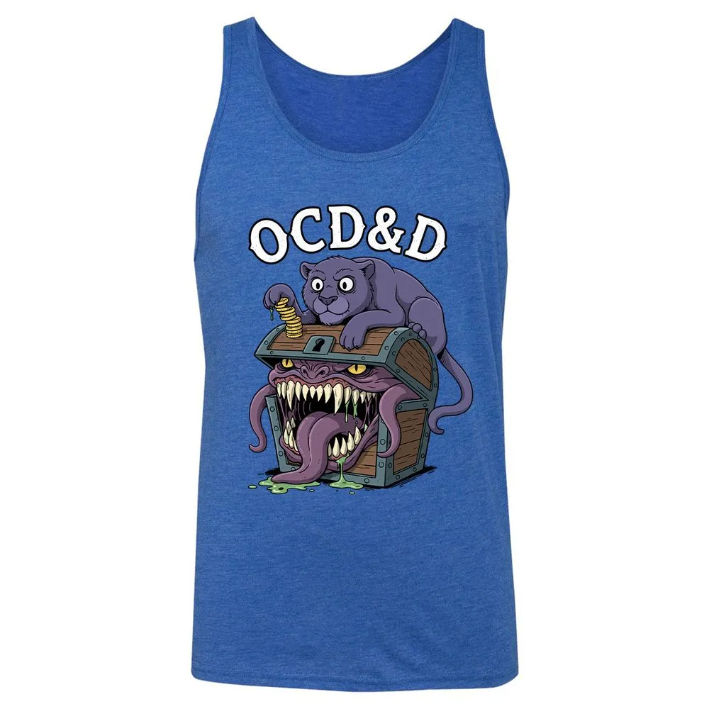 OCD&D Unisex Jersey Tank - True Royal Triblend - 12