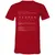 White Hat Stats Unisex V-Neck T-Shirt - Red - 3
