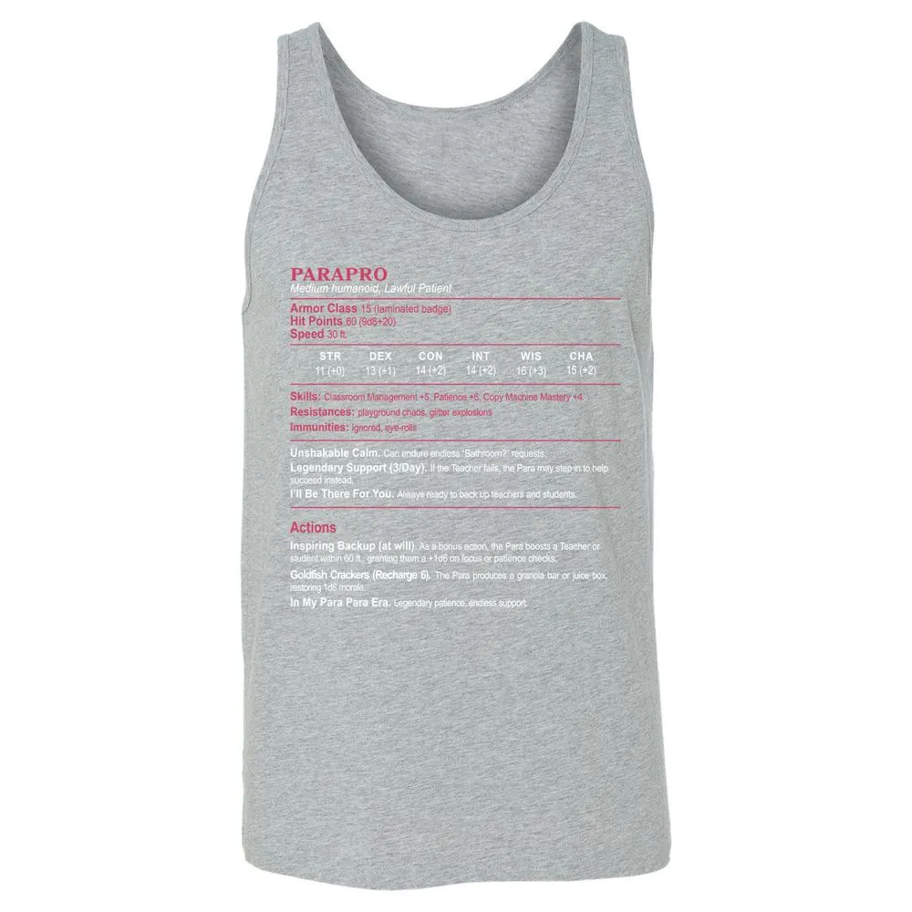 para Unisex Jersey Tank - Athletic Heather - 4