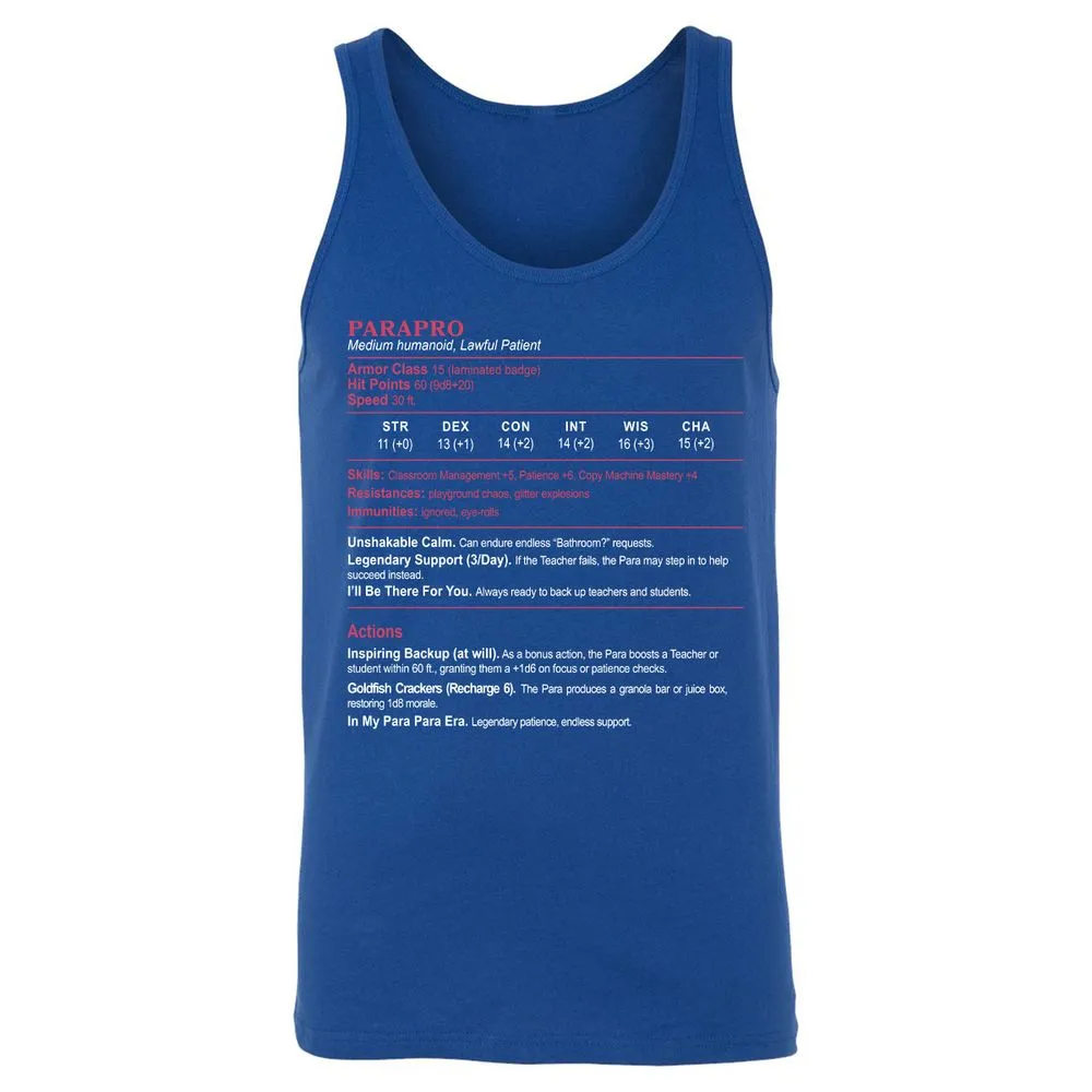 para Unisex Jersey Tank - True Royal - 13