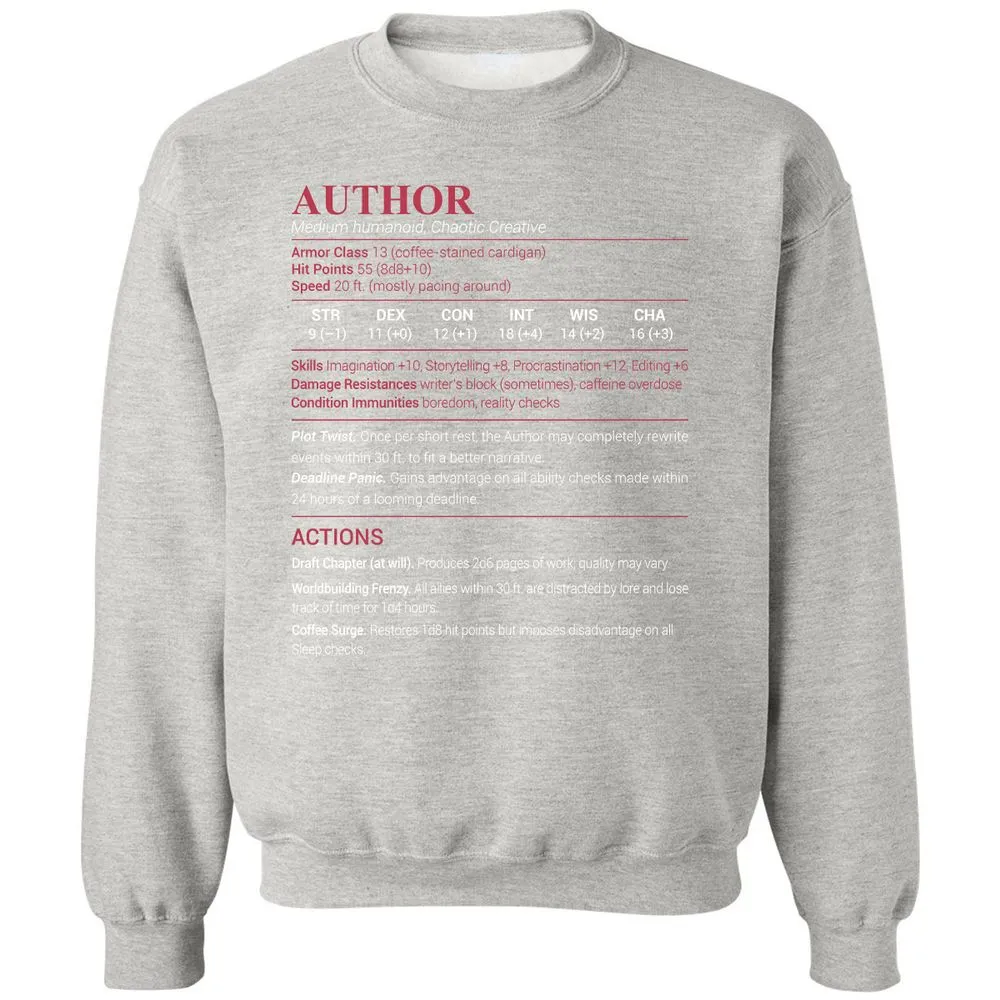 Author Classic Unisex Sweatshirt - Ash - 8