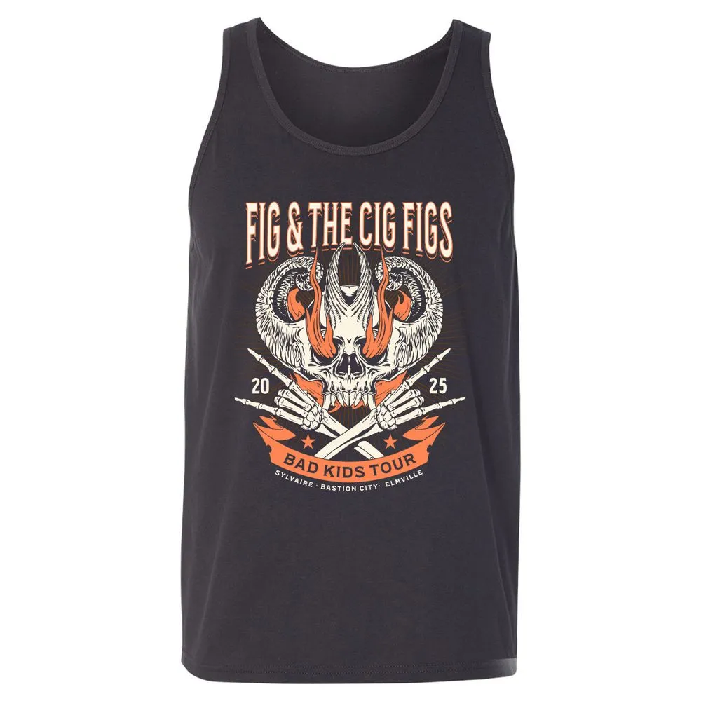 Fig and the Cig Figs, Dimension 20 Unisex Jersey Tank - Dark Grey - 7