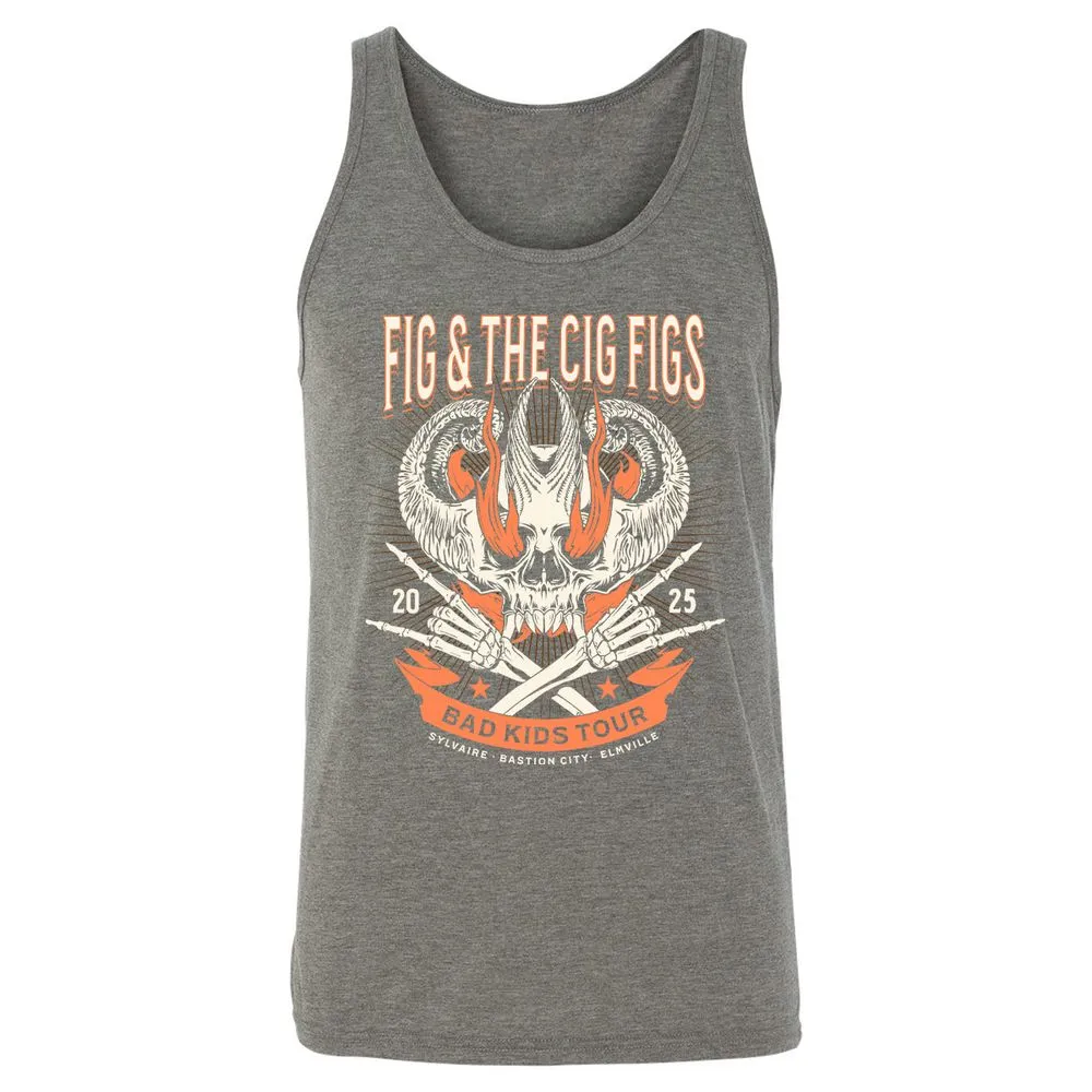 Fig and the Cig Figs, Dimension 20 Unisex Jersey Tank - Grey Triblend - 8