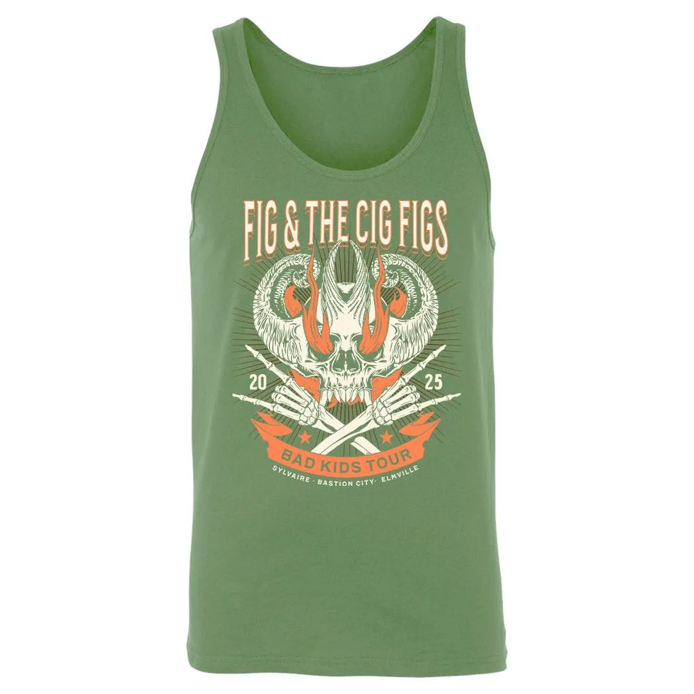 Fig and the Cig Figs, Dimension 20 Unisex Jersey Tank - Leaf - 10