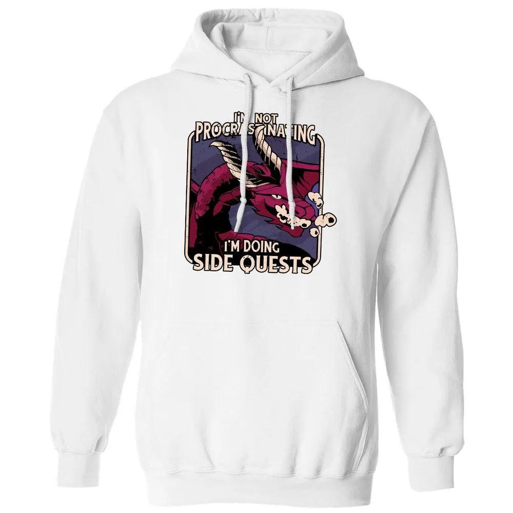 Doing Side Quests Classic Unisex Hoodie - White - 11