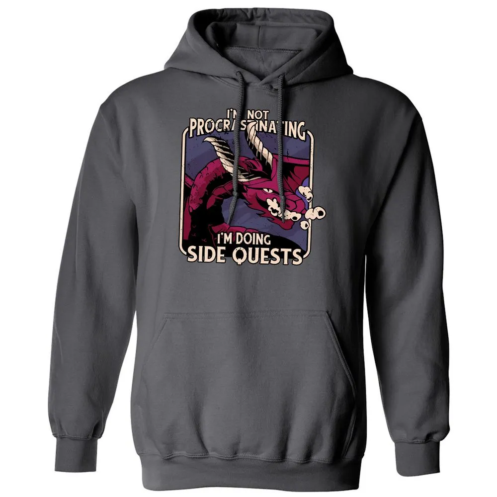 Doing Side Quests Classic Unisex Hoodie - Charcoal - 7