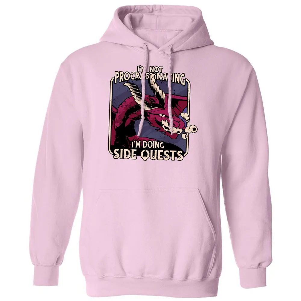 Doing Side Quests Classic Unisex Hoodie - Light Pink - 3