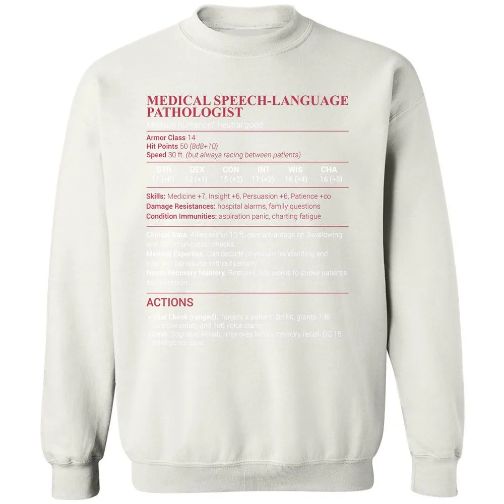 Medical SLP Classic Unisex Sweatshirt - White - 12