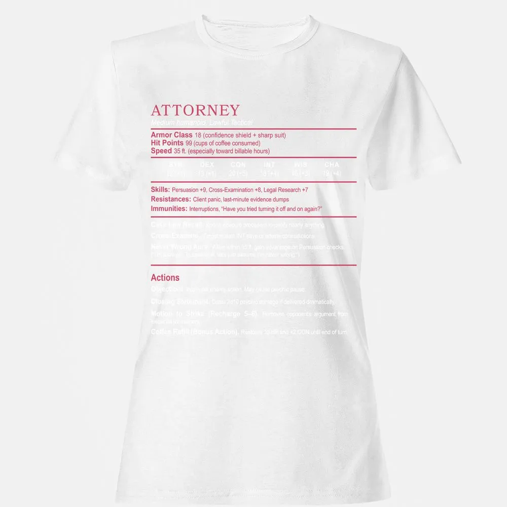 Attorney Women's T-Shirt - White - 16